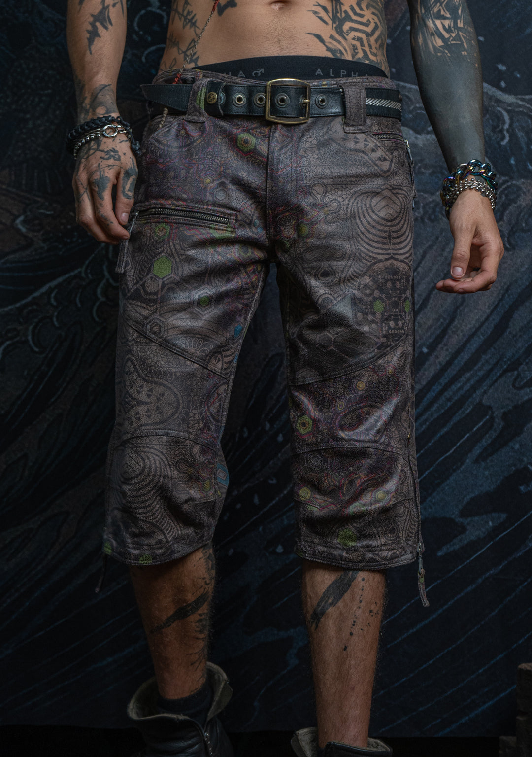 Corsaire Men / Fake Leather - Snake Grey PSYGALAK